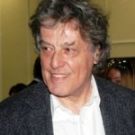 playwright Tom Stoppard event gray white